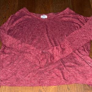 Old Navy Women's Burgundy Long Sleeve Tee